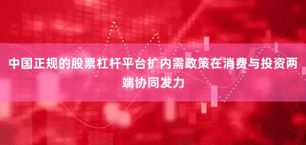 中国正规的股票杠杆平台扩内需政策在消费与投资两端协同发力
